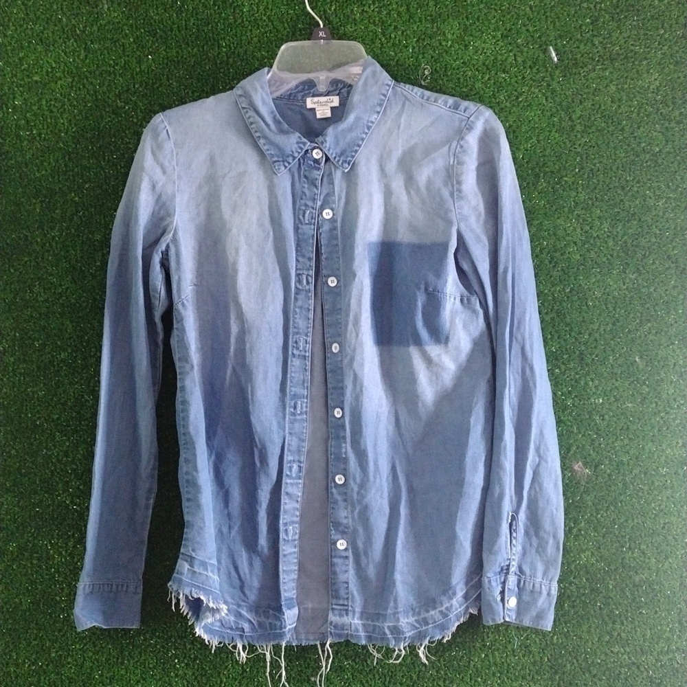 Splendid long sleeve blue jean button down